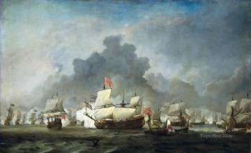 海戦 Painting - ソールバイの戦い 1672年 デ・ロイテル 1691年 海戦